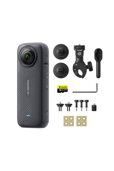 Insta360 X4 8K 360 °   Екшън камера комплект за мотоциклет