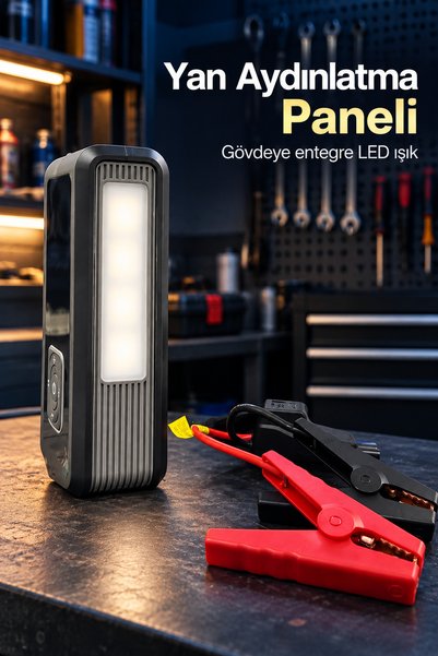 UCUZTEKNO NOVENTO Lastik Şişirme ve Akü Takviye Özellikli Çok Fonksiyonlu Araç Cihazı