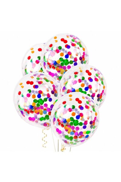 Evolium Set of 10 latex balloons, evolium, confetti party model, 30 cm, multi...