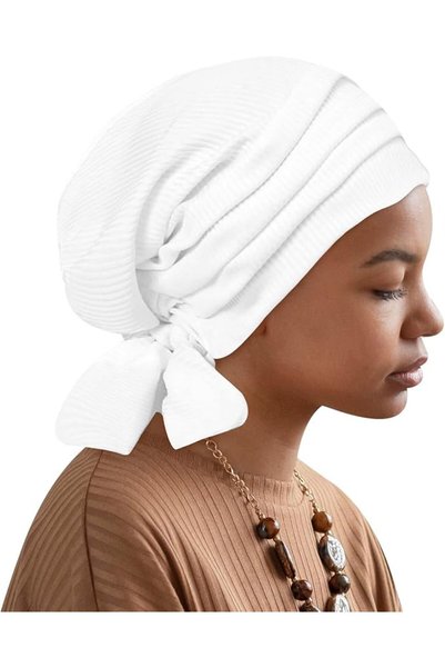 wisfunlly حجاب نسائي خفيف للرأس مسبق الربط بتصميم منحني مع ذيلين، غطاء رأس لل...