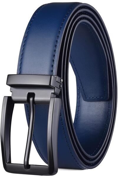 GENERAL Men's Dress Belt Black Leather Belts for Jeans