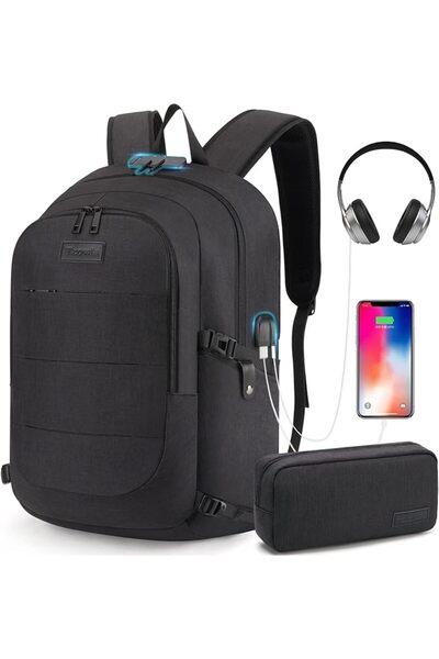 Tzowla Travel Laptop Backpack Water Resistant Anti-Theft Bag with USB Chargin...