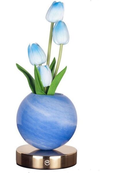 Andgogo Flower Lamp for Bedroom, LED Tulip Table Lamp with 3 Color Changing, ...