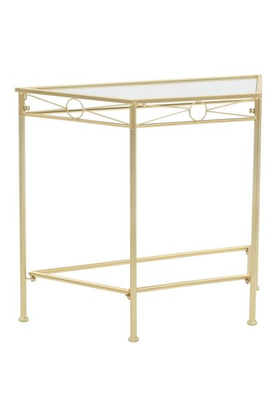 vidaxl Masă laterală stil vintage, auriu, 87 x 34 x 73 cm, metal