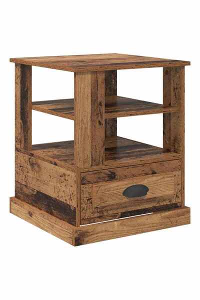 vidaxl Dulap de noapte Lemn vechi 50 x 50 x 60 cm Lemn prelucrat