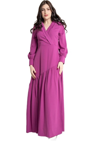 Generic فستان نسائي ماكسي مقاس S M L/رمادي