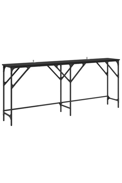 vidaxl Masă de consolă Stejar Negru 180 x 30 x 75 cm Lemn prelucrat