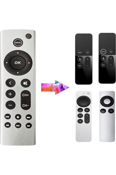ANYUAN جهاز تحكم عن بعد بديل لجهاز Apple TV 4K HD لجميع الأجيال - جهاز تحكم ع...