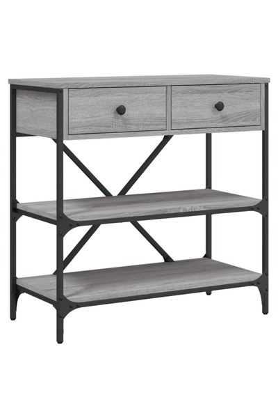 vidaxl Masă consolă, gri sonoma, 75x34,5x75 cm, lemn prelucrat