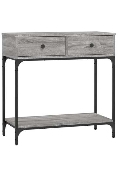 vidaxl Masă consolă, gri sonoma, 75x34,5x75 cm, lemn prelucrat