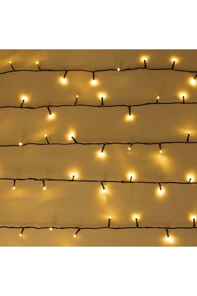 SHOPIENS Instalatie Craciun 500 LED Alb Cald, 23 m, cablu verde, interconecta...