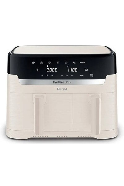 TEFAL Friteuza dubla cu aer cald EY901AE0, 8.3 litri, 2700 W, Alb