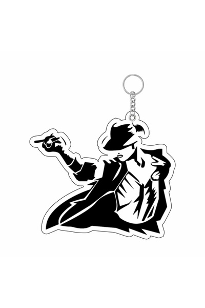 Choice B 1/4Pcs Michael Jackson Acrylic Keychain, Artist Singer Figure Backpa...