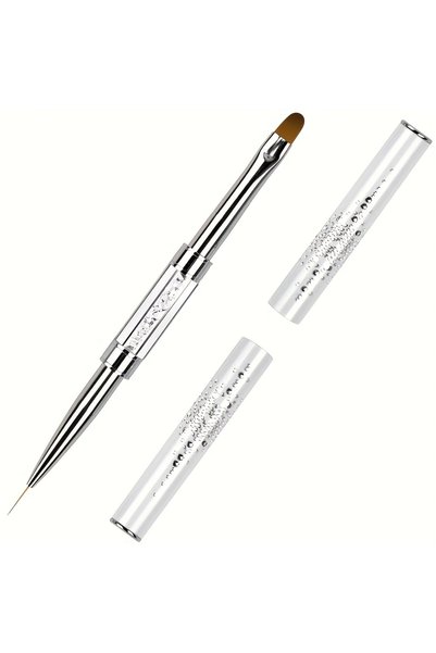 Choice White 1pcs 1PC Double-ended Nail Art Brush,Odorless Gel and Nail Desig...