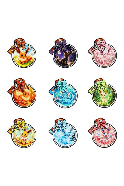 BANDAI 9pcs lapel brooch 9pcs Monster Elf Bottle Shaped Enamel Lapel Pins Set...