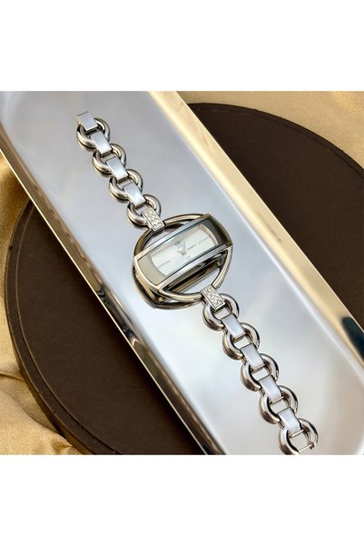 Choice silver Creative Rectangular Dial Hollow Strap Fashion Watch for Women