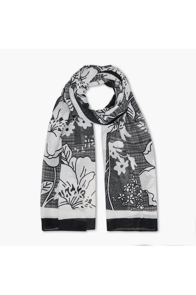Lifestyle Floral Print Scarf - 185x60 cms