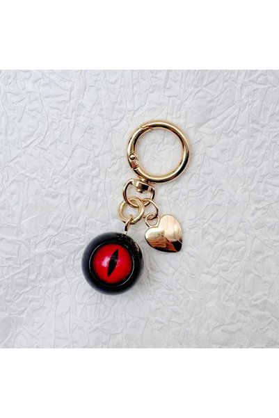 Choice Black B Realistic Eyeball Keychain Halloween Eye Keyring Gothic Resin ...
