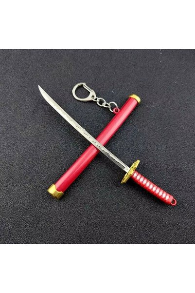 Choice Red Mini Samurai Sword Keychain Anime Scabbard Key Ring Katana Buckle ...