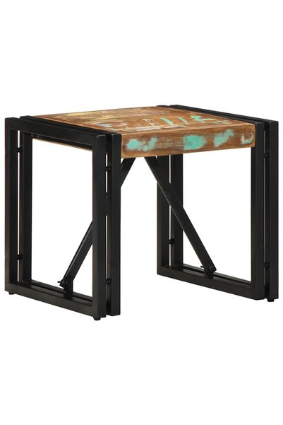 vidaxl Masuta de cafea multicolora 40x40x35 cm lemn masiv recuperat