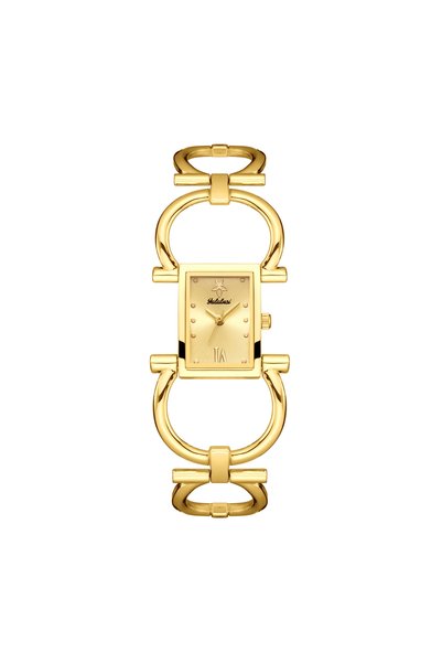 Choice Gold Gold YaLaLuSi French-style vintage Square Ladies’ Quartz Watch wi...