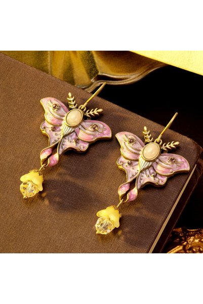 Choice WF5596-1 Retro Pink Inlaid Synthetic Zirconia Butterfly Style Pendant ...