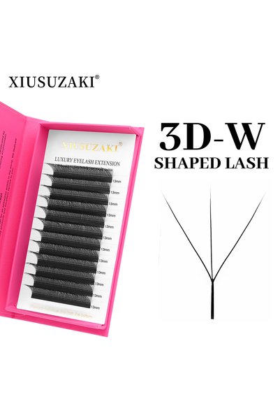 Choice MIX 8-15mm 0.07mm C Black 3DW XIUSUZAKI 3D Lashes W Shaped Eyelashes E...