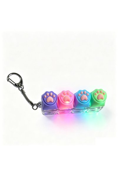 Choice B !Clickable Keyboard Keychain LED Light - Stress Anxiety Relief Fidge...