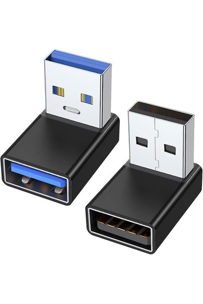 Generic محول USB 3.2 بزاوية 90 درجة، وصلة توصيل USB A ذكر الى انثى بسرعة 10 ج...