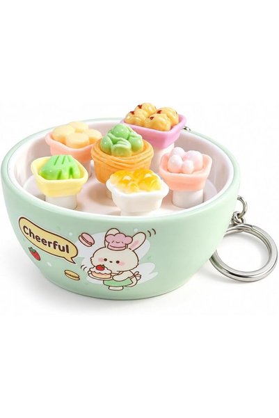 TERRIFI Keyboard Fidget Toys, Mini Keychain Toy, Bowl Press Pop Fidget Toy wi...