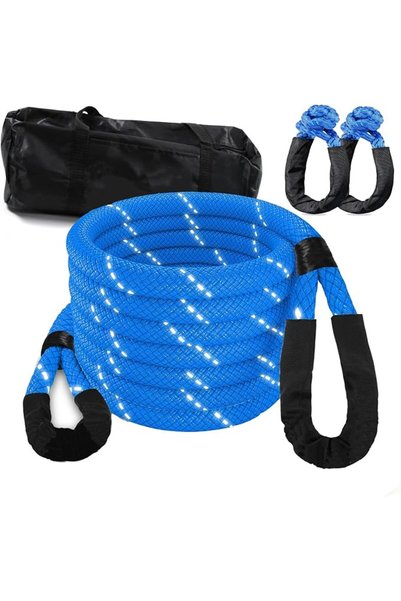 NIUBIER Kinetic Recovery Rope Kit 1in x 30ft with Reflective strip, 35,500Lbs...