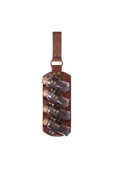 Choice Style a Medieval Alchemy Magic Cork Bottle with Leather Holder Renaiss...