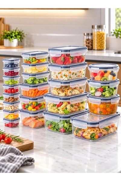 Zaprus مجموعة حاويات تخزين طعام محكمة الإغلاق مكونة من 24 قطعة مع أغطية - مان...