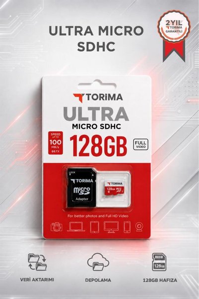 Torima 128 Gb Micro Sd Card Memory Card 100Mb/S Adapter Included