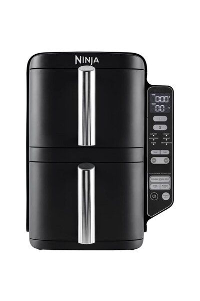 NINJA SL300EU Διώροφη Φριτέζα Αέρος, 2470 Βατ, 2 Καλάθια των 3,8 Λίτρων το Κα...