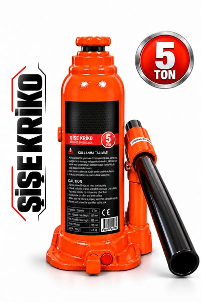 Badem10 5 Ton Hidrolik Şişe Kriko 207–402 mm Ayarlanabilir Yükseklik Oto Araba Kaldırma Krikosu Sehpa