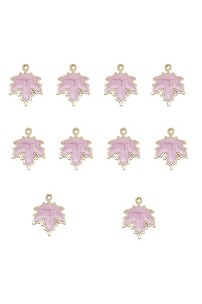 Choice 14247-10pcs 10Pcs Autumn Maple Leaf Charms Alloy Enamel Thanksgiving M...