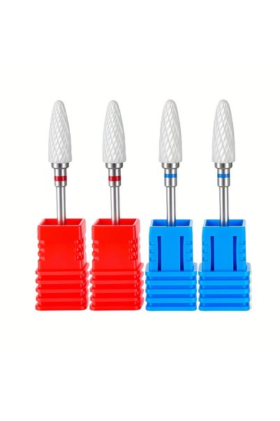 Choice F AND M-4PCS 2Pcs Or 4Pcs Ceramic Nail Drill Bits 3/32 Inch Handle for...