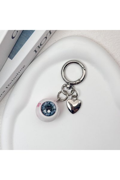 Choice Blue A Realistic Eyeball Keychain Halloween Eye Keyring Gothic Resin D...