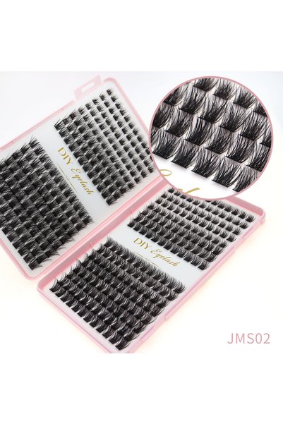 Choice JMS02 DIY Home Eyelash Extension Kit 384 Clusters of Faux Lashes for T...