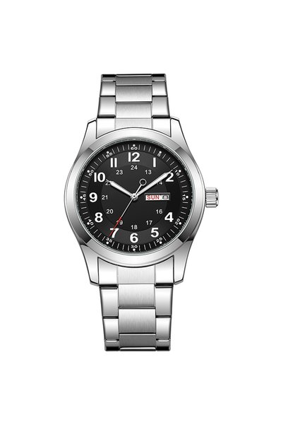 Choice Black 2026 42mm Luminous Dial Watch Day Date Function Green Canvas Str...