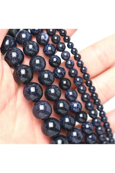 Choice 8mm WHITE Starry Sky Natural Stone Blue Sandstone Beads 4/6/8/10mm Rou...