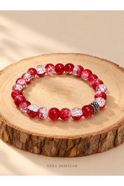 Vexa Aksesuar Flexible Foam Glass Beaded Unisex Bracelet – Single Bracelet wi...