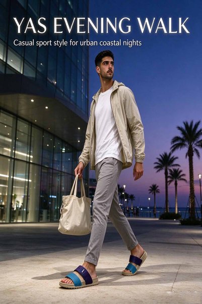 VivoGlobal Shop شباشب رجالية منزلية بحزامين - تصميم رياضي مع نعل مبطن ونمط مانع للانزلاق - قاعدة ثابتة وسهلة الارتداء للاستخدام اليومي