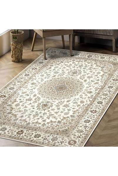 Generic سجاد بيج 120×180 سم، سجاد لغرفة نوم الأطفال، سجاد قابل للغسل بمظهر مت...