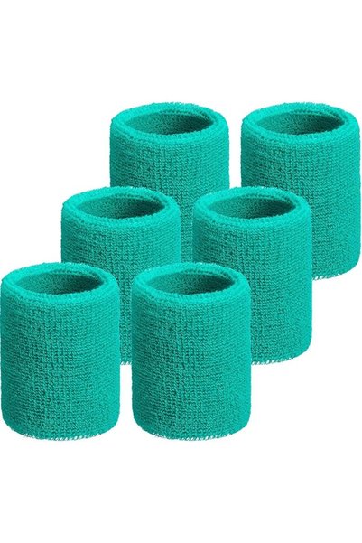 WILLBOND 6 Pack Wrist Sweatbands Tennis Wrist Bands Absorbent Sweatbands for ...