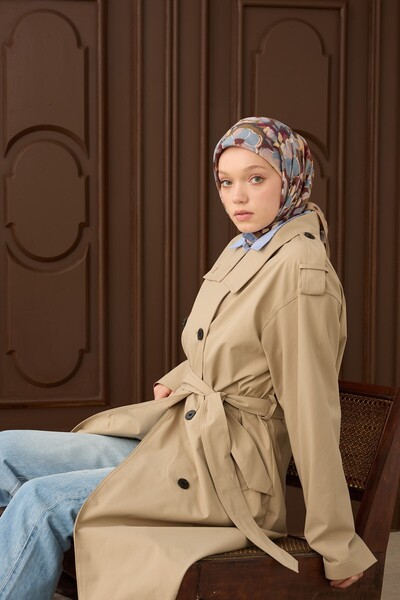 Silk Home وشاح فيلورا باللون الأخضر والبيج