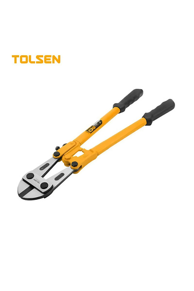 TOLSEN 18 Inch 450mm Bolt Cutter, Carbon Steel Polished Jaws with Rubber Grip Handles for Cutting Bolt Wire Rod Chain Rebar Construction Security Work