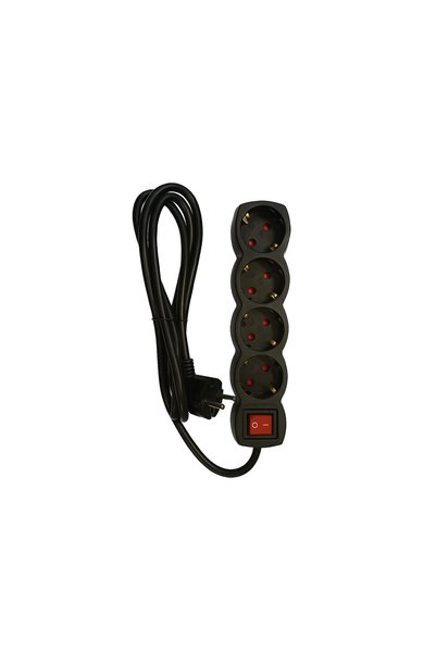 OEM SLGE-904K ΜΑΥΡΟ ΠΟΛΥΠΡΙΖΟ 4 ΘΕΣΕΩΝ ΜΕ ΔΙΑΚΟΠΤΗ