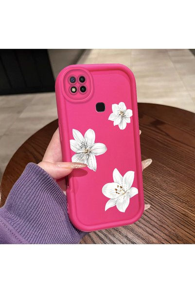 ucuc حافظة متوافقة مع هاتف Redmi 9C/10A مصنوعة من السيليكون باللون الأحمر الو...